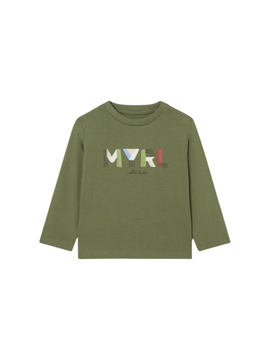Camiseta básica bebé Bosque (Verde Tropa)  para Bebé Menino - Mayoral