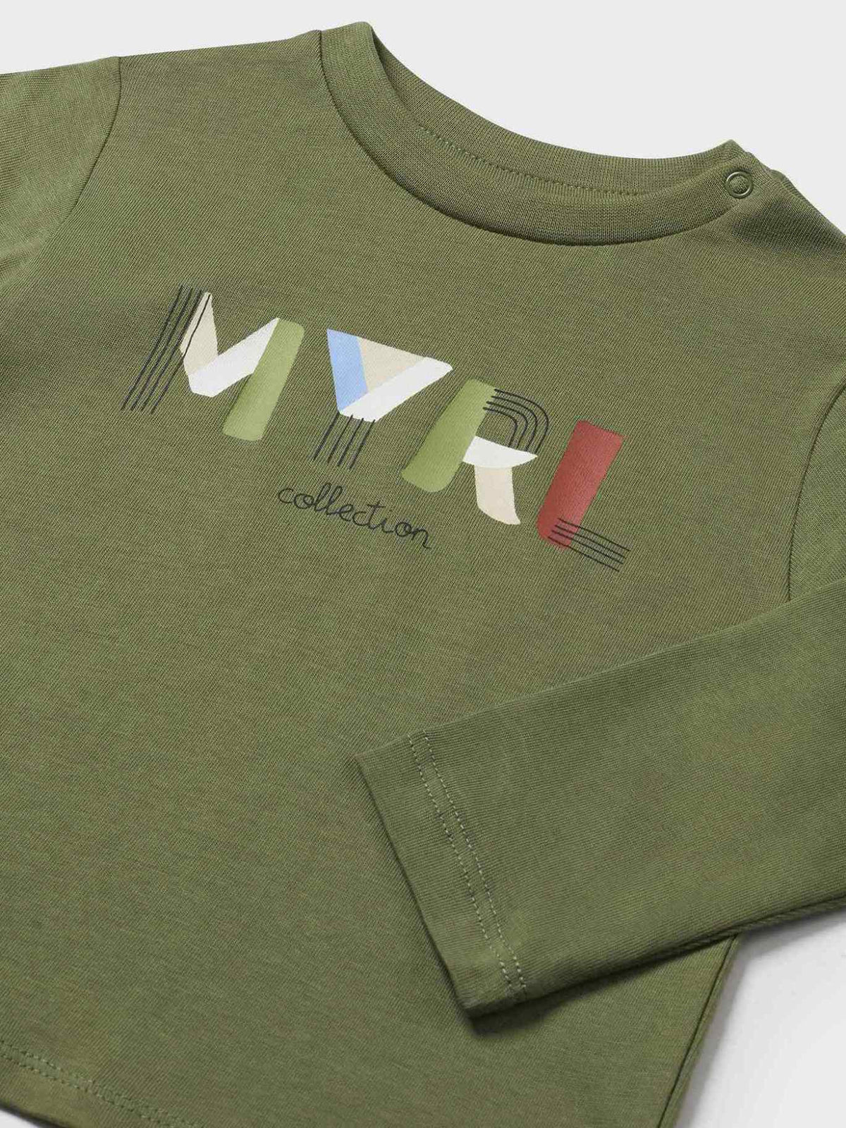 Camiseta básica bebé Bosque (Verde Tropa)  para Bebé Menino - Mayoral