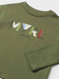 Camiseta básica bebé Bosque (Verde Tropa)  para Bebé Menino - Mayoral