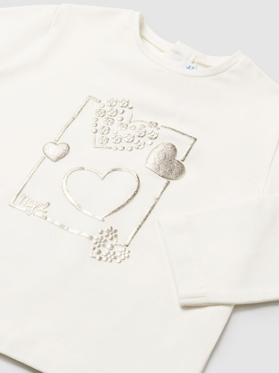 Camiseta básica bebé Crú (Creme / Pérola)  para Bebé Menina - Mayoral