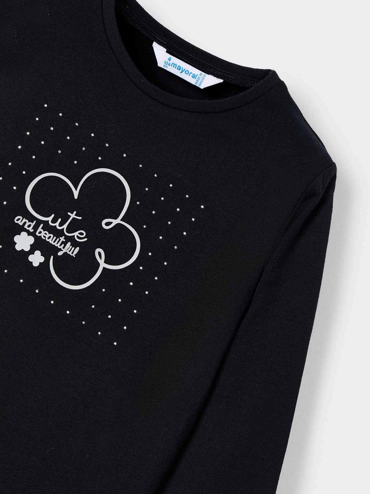 Camiseta básica bebé Preto (Preto)  para Menina - Mayoral