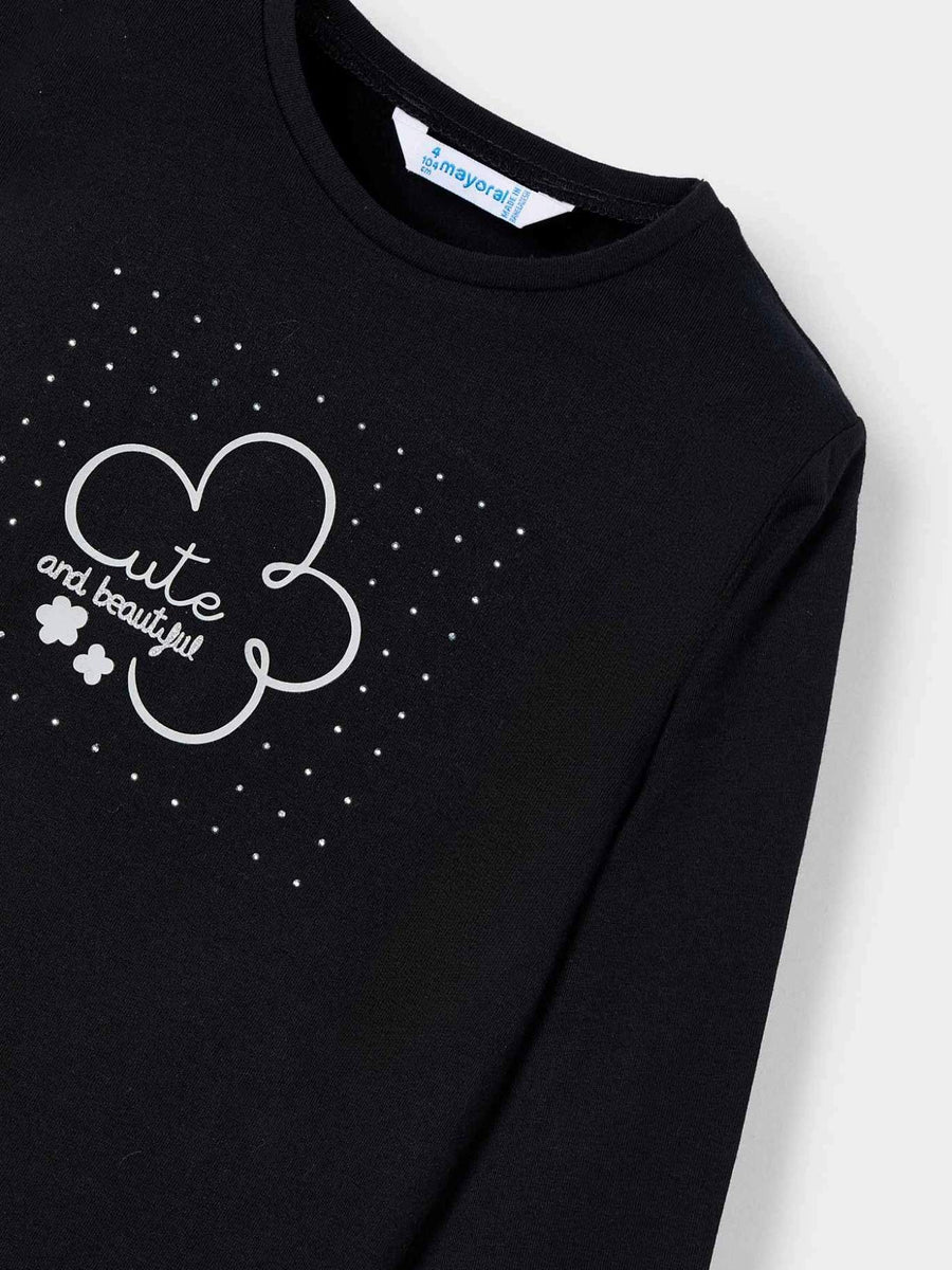 Camiseta básica bebé Preto (Preto)  para Menina - Mayoral
