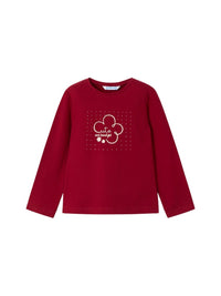 Camiseta básica bebé Ginja (Vermelho Escuro)  para Menina - Mayoral
