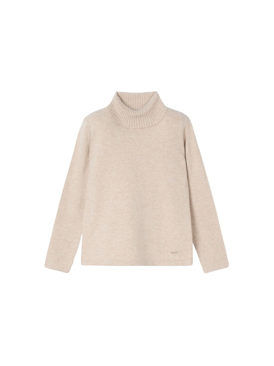 Camisola tricot básica Areia vig (Bege)  para Menina - Mayoral