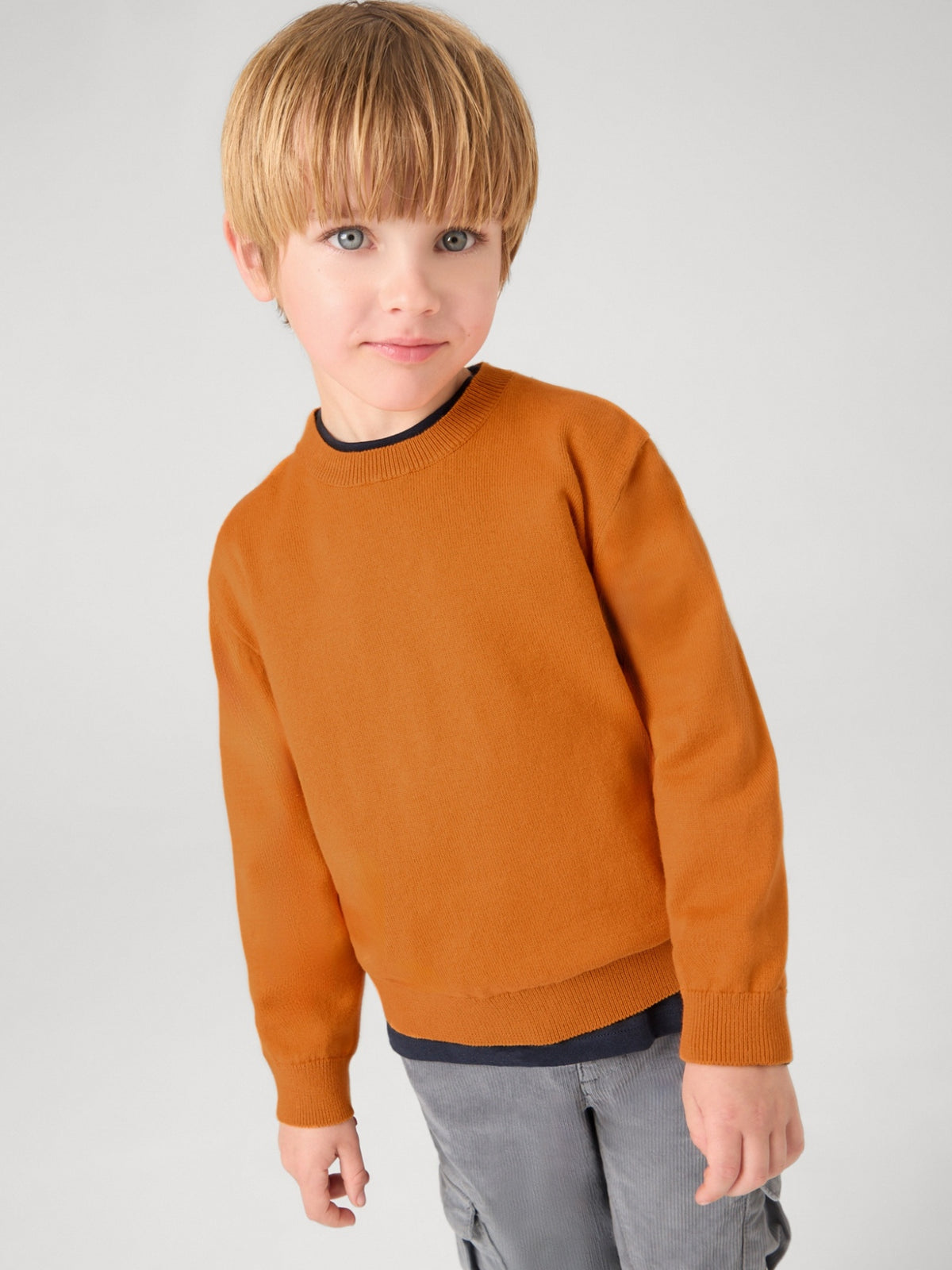 Jersey algodão básico Carrot (Laranja Outono)  para Menino - Mayoral