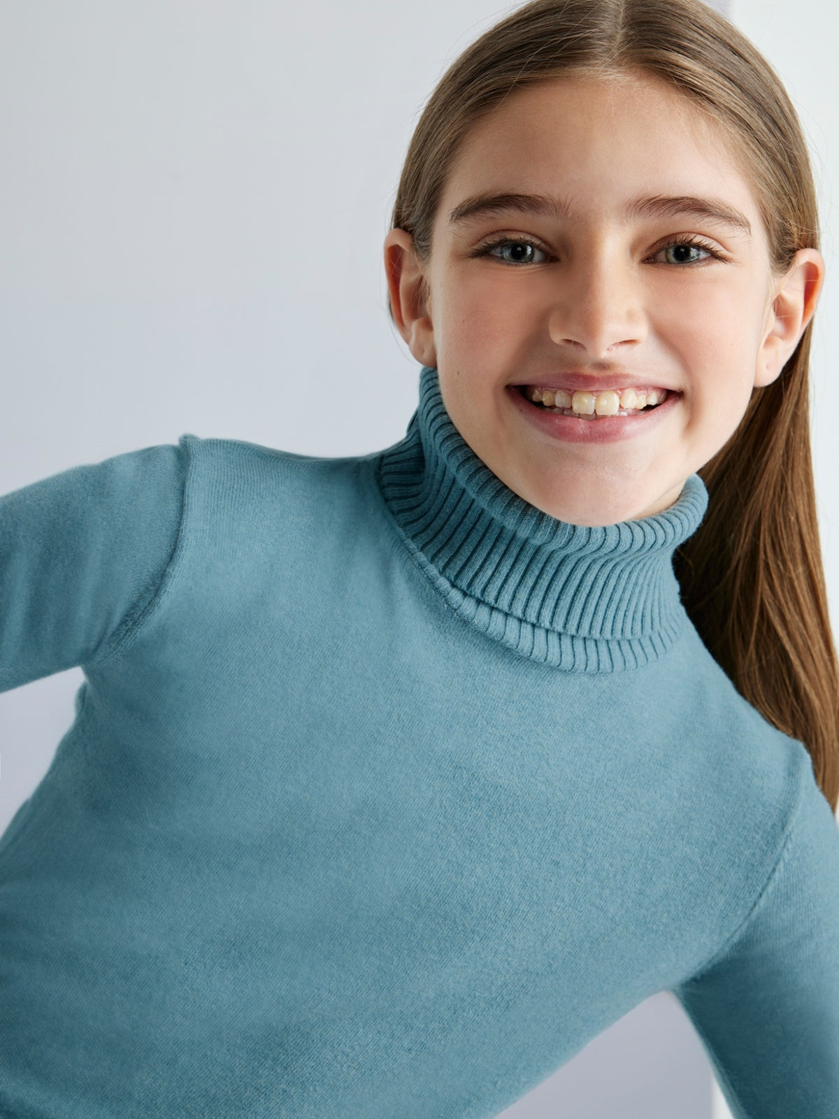 Camisola tricot básica Lago vig (Azul Céu)  para Menina - Mayoral