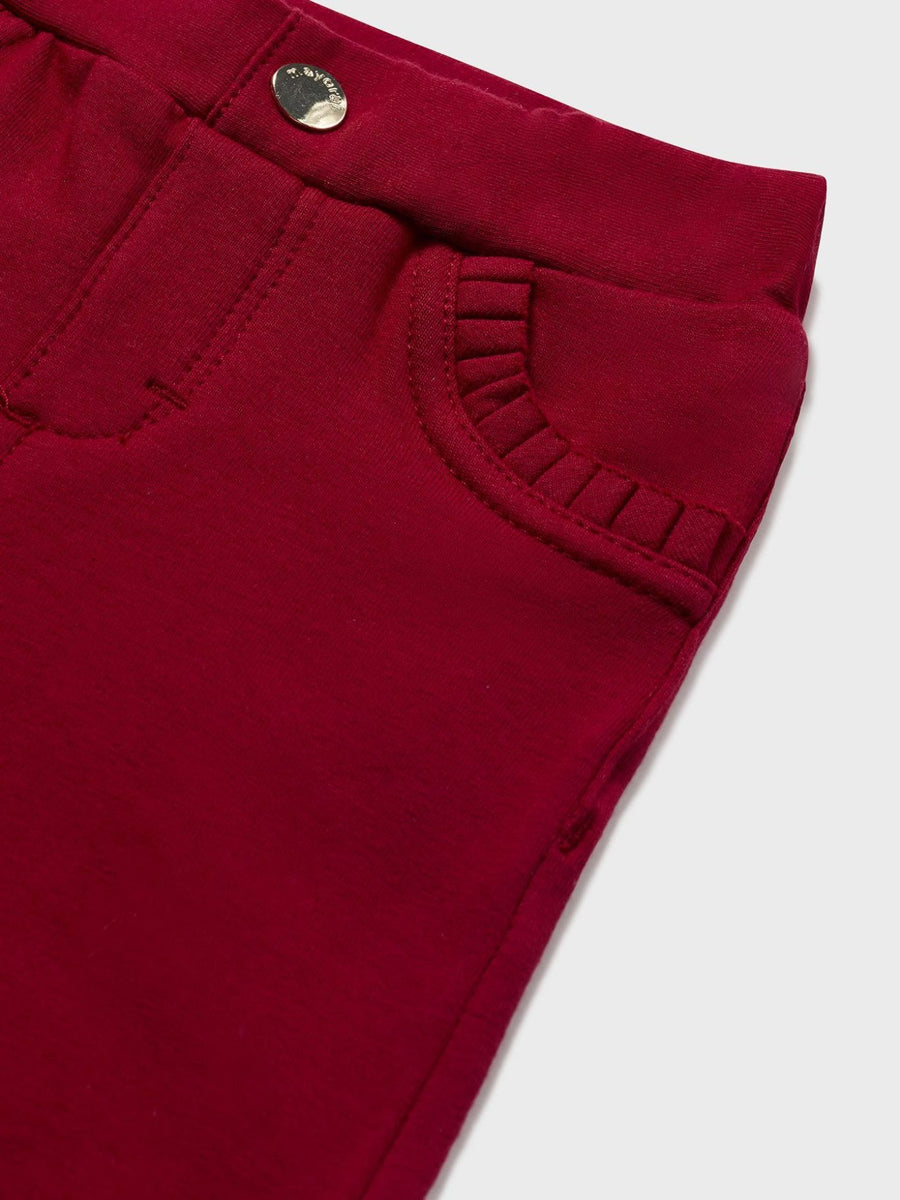 Calça felpa básica Ginja (Vermelho Escuro)  para Bebé Menina - Mayoral