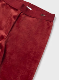 Leggings aveludadas básicas Ginja (Vermelho Escuro)  para Bebé Menina - Mayoral