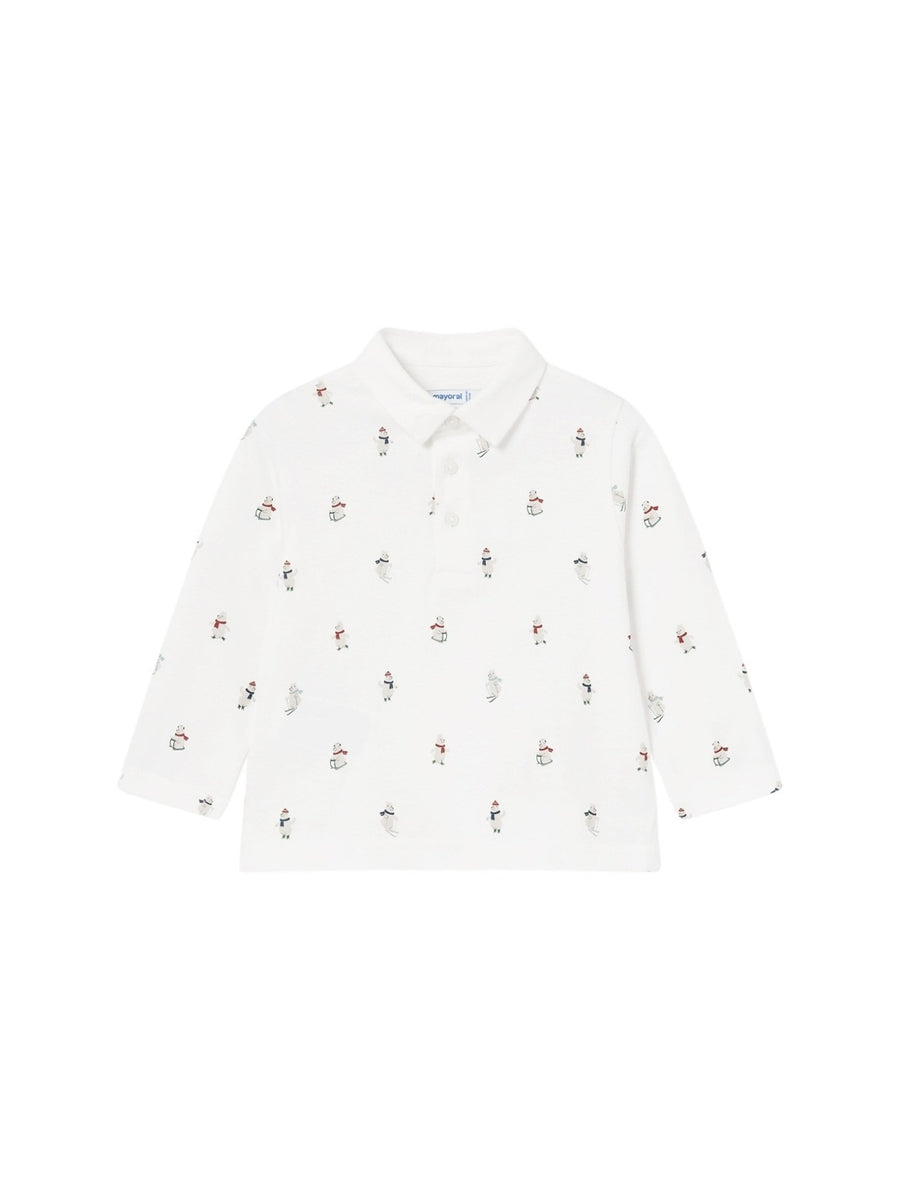 Polo m/comp. estampado Nata (Creme / Pérola)  para Bebé Menino - Mayoral