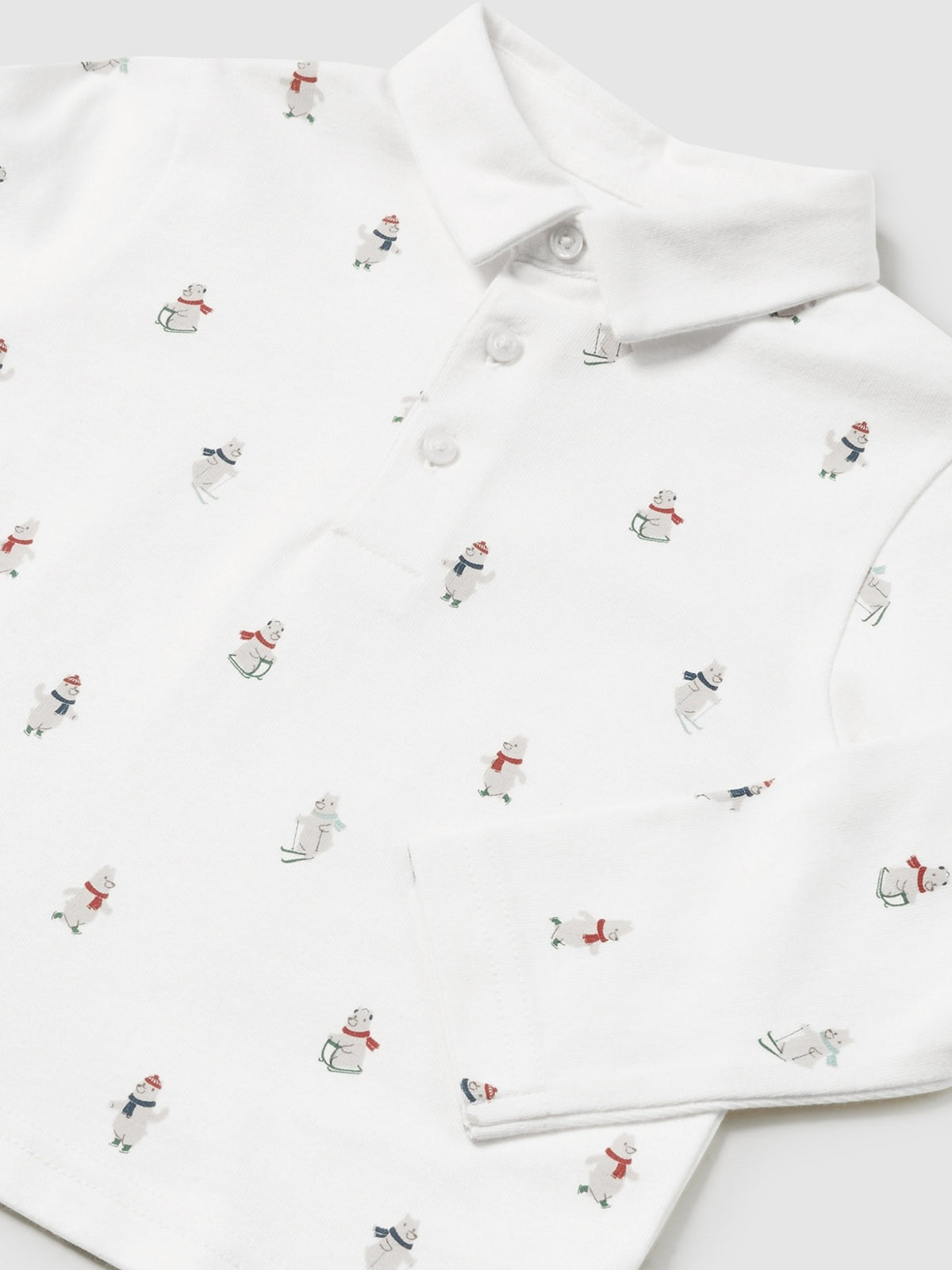 Polo m/comp. estampado Nata (Creme / Pérola)  para Bebé Menino - Mayoral