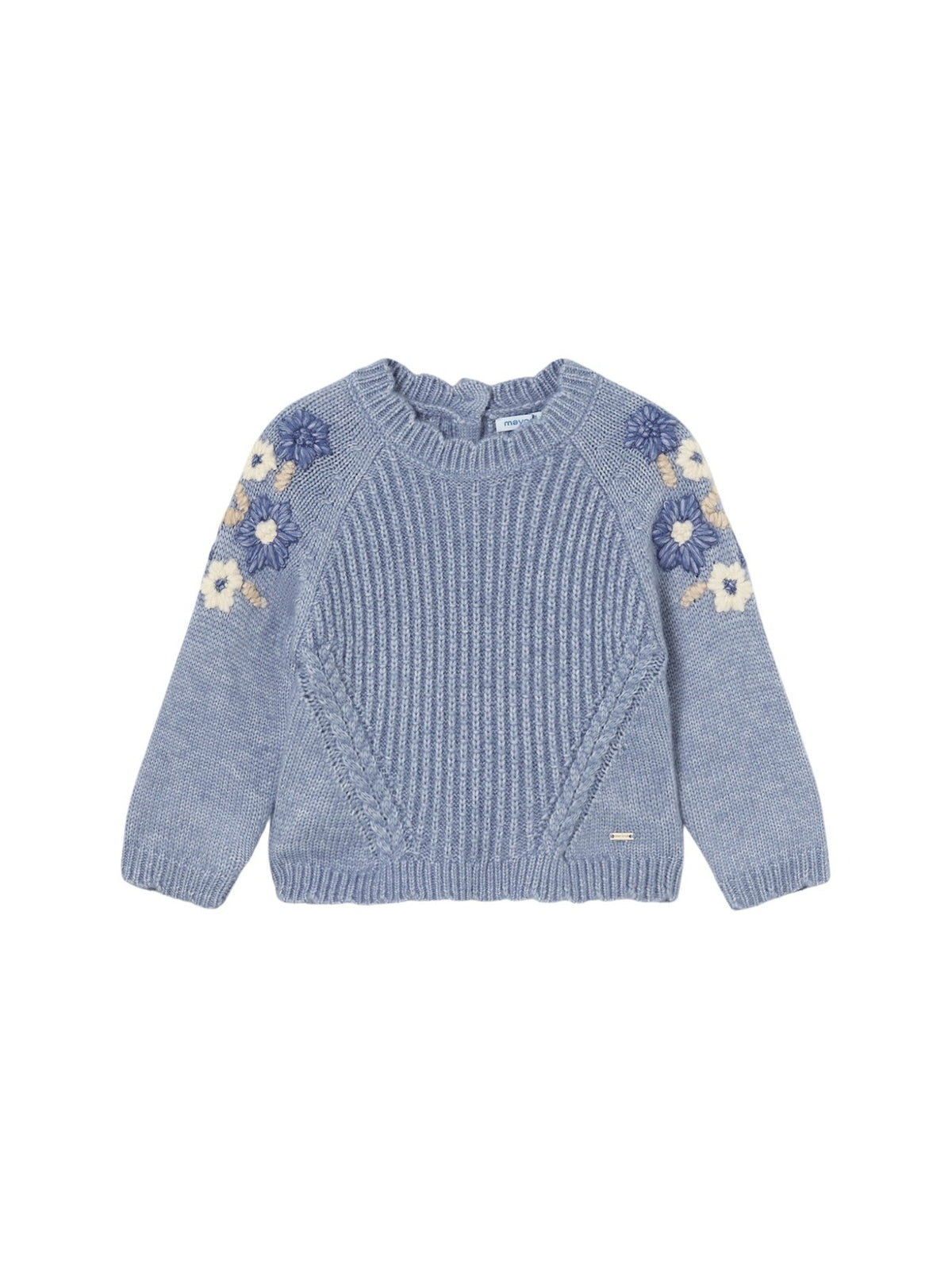 Jersey flores bordadas Anil vig (Celeste)  para Bebé Menina - Mayoral