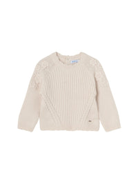 Jersey flores bordadas Gengibre (Bege)  para Bebé Menina - Mayoral