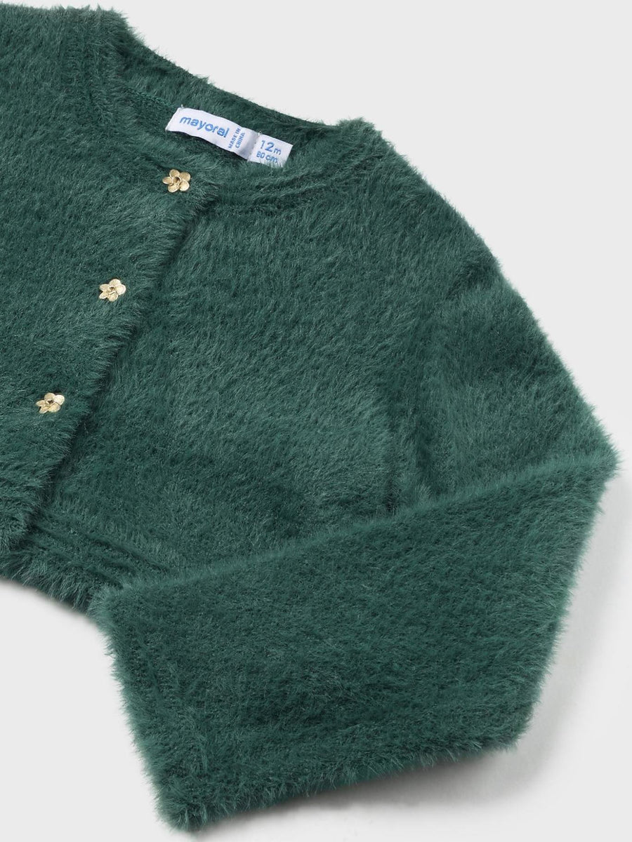 Casaco tricot bebé V.garrafa (Verde Escuro)  para Bebé Menina - Mayoral
