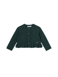 Casaco tricot comprido V.garrafa (Verde Escuro)  para Bebé Menina - Mayoral