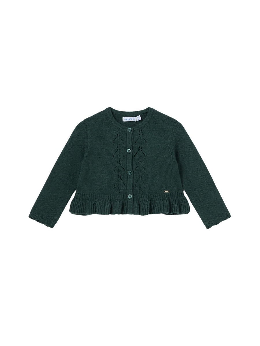 Casaco tricot comprido V.garrafa (Verde Escuro)  para Bebé Menina - Mayoral