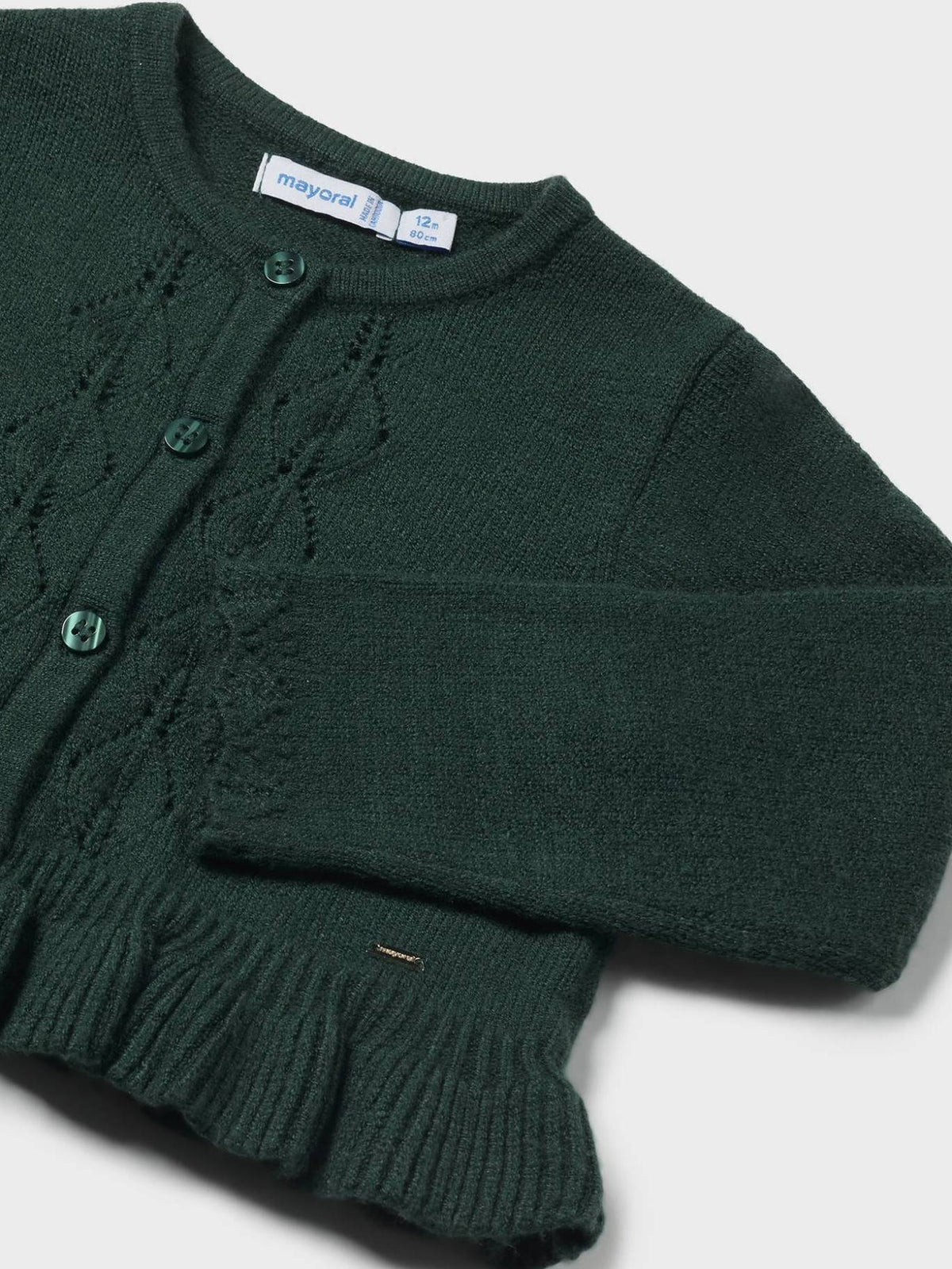 Casaco tricot comprido V.garrafa (Verde Escuro)  para Bebé Menina - Mayoral