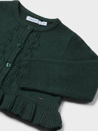 Casaco tricot comprido V.garrafa (Verde Escuro)  para Bebé Menina - Mayoral