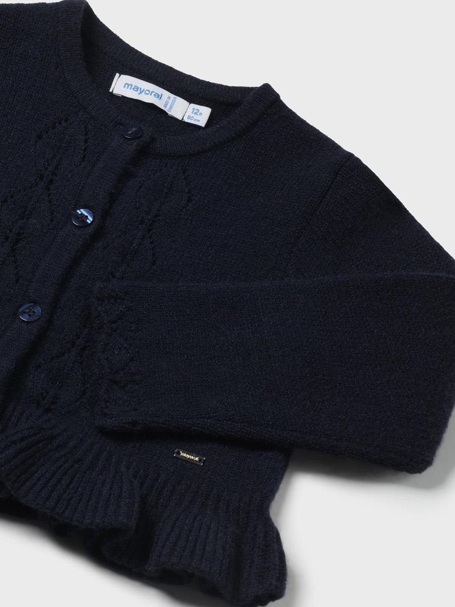 Casaco tricot comprido Azul escur (Marinho)  para Bebé Menina - Mayoral