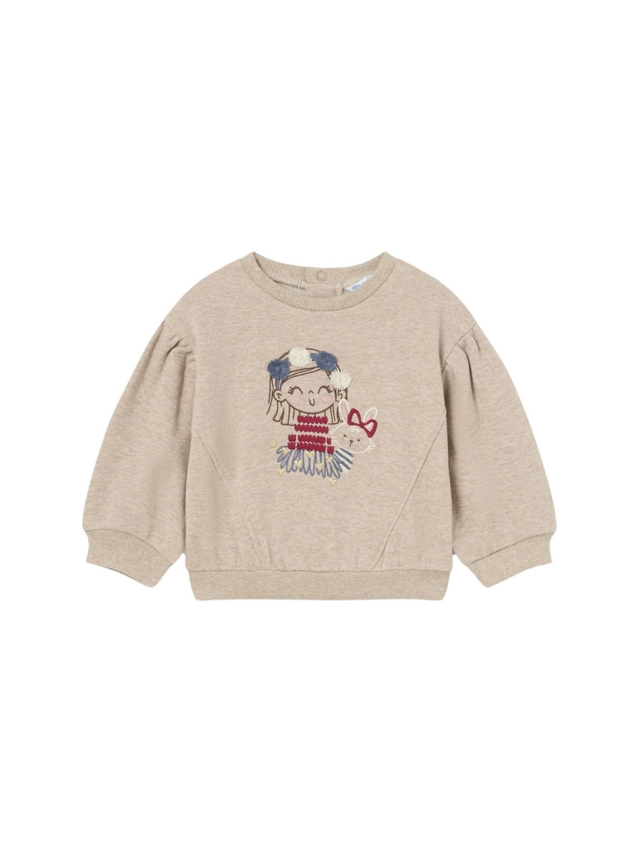 Sweat-shirt Vison vig (Castanho Escuro)  para Bebé Menina - Mayoral