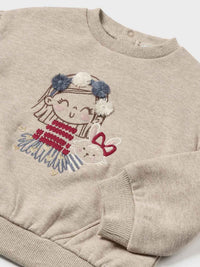 Sweat-shirt Vison vig (Castanho Escuro)  para Bebé Menina - Mayoral