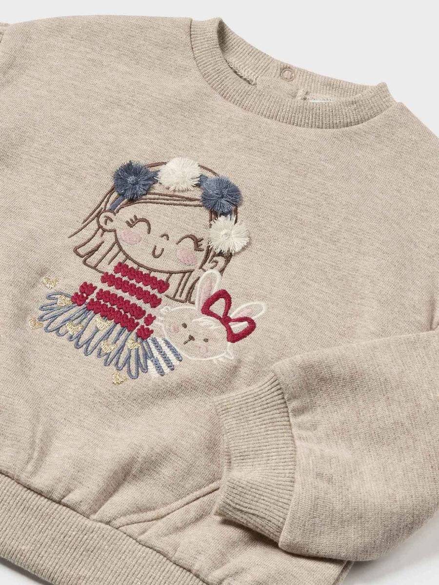 Sweat-shirt Vison vig (Castanho Escuro)  para Bebé Menina - Mayoral