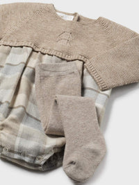 Babygrow comb. e meia calça Nóz (Castanho Claro)  para Bebé Menino - Mayoral