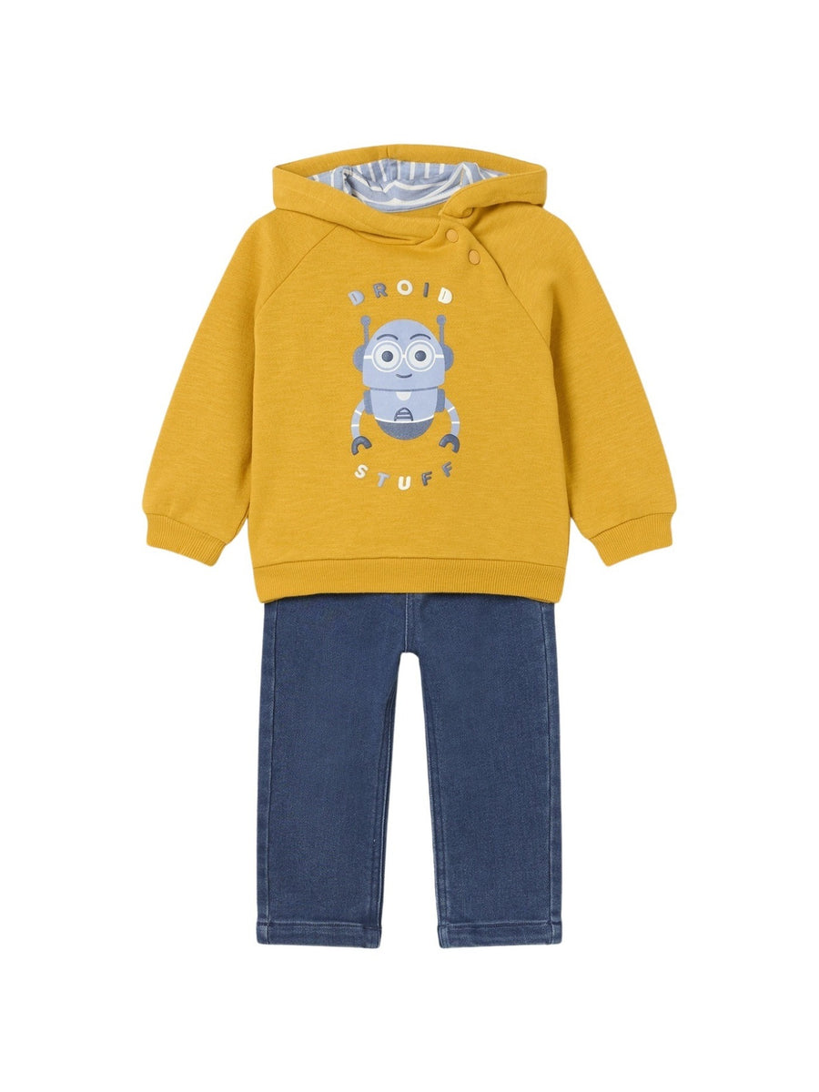 Conj. calça denim sweat Polen (Amarelo Ocre)  para Bebé Menino - Mayoral