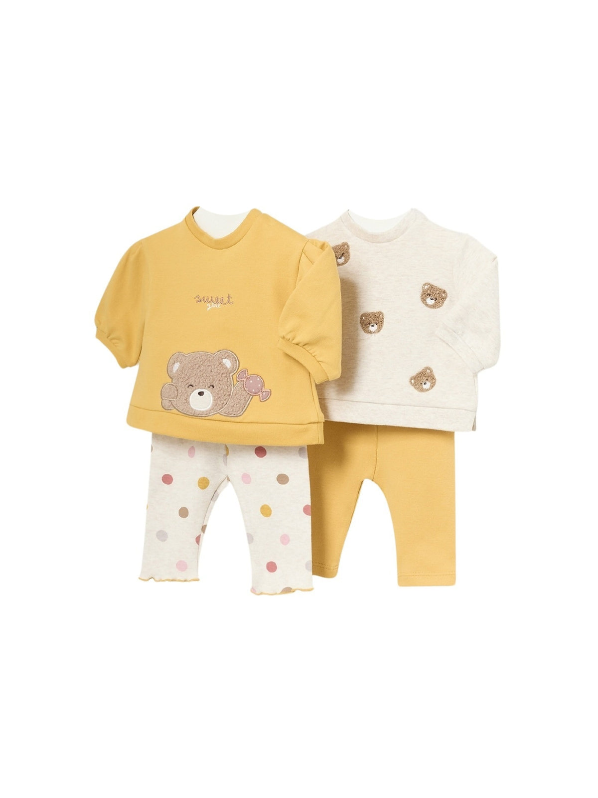 Conj. leggings 4 peças Açafrão (Amarelo Ocre)  para Bebé Menina - Mayoral
