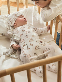 Set babygrow com gorro Crú (Creme / Pérola)  para Bebé Menino - Mayoral