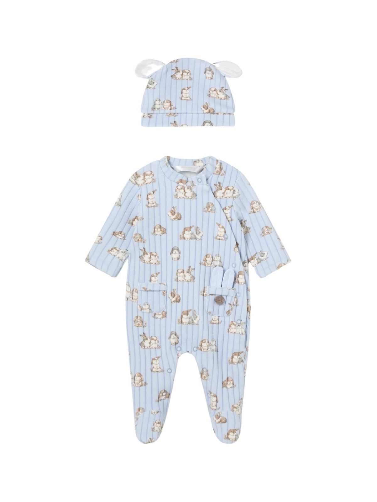 Set babygrow com gorro Azul céu (Azul)  para Bebé Menino - Mayoral