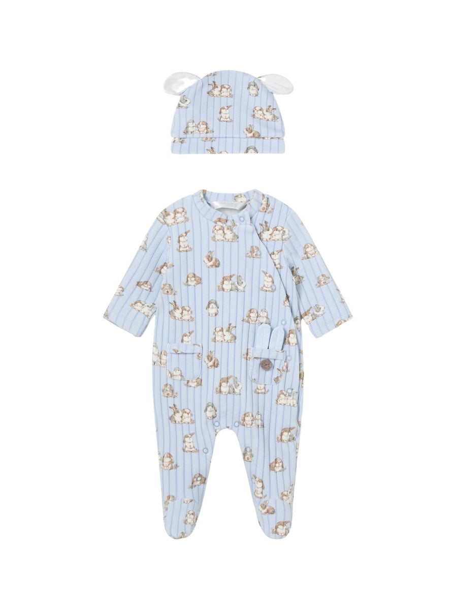 Set babygrow com gorro Azul céu (Azul)  para Bebé Menino - Mayoral