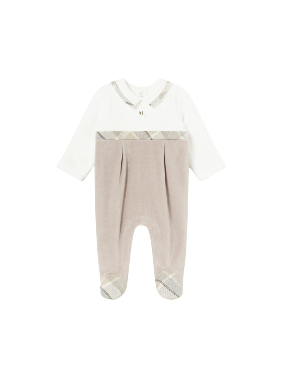 Babygrow tundosado gola Nóz (Castanho Claro)  para Bebé Menino - Mayoral