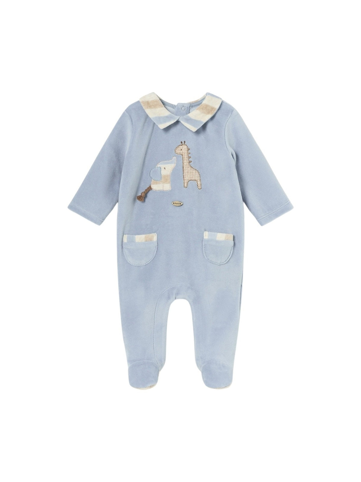 Babygrow tundosado gola Polar (Celeste)  para Bebé Menino - Mayoral