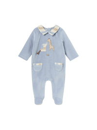 Babygrow tundosado gola Polar (Celeste)  para Bebé Menino - Mayoral
