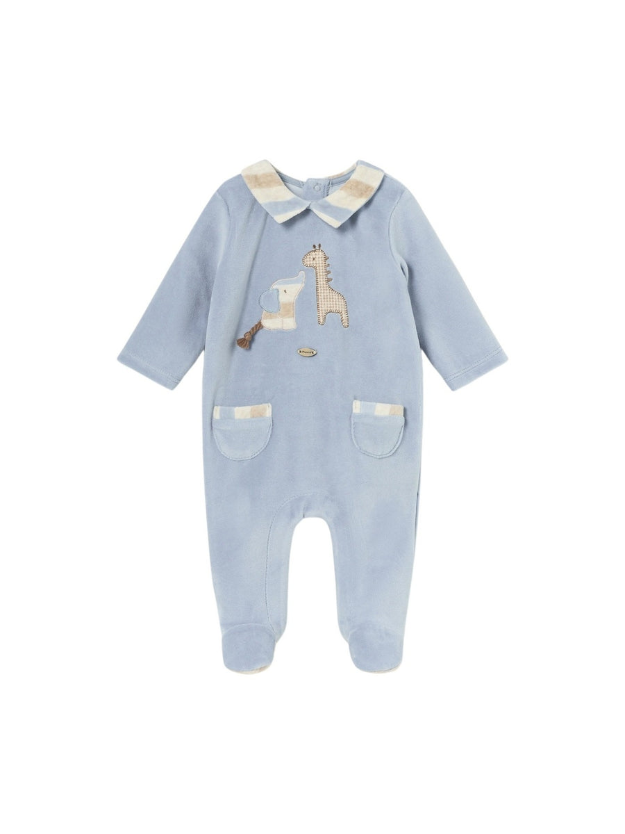 Babygrow tundosado gola Polar (Celeste)  para Bebé Menino - Mayoral