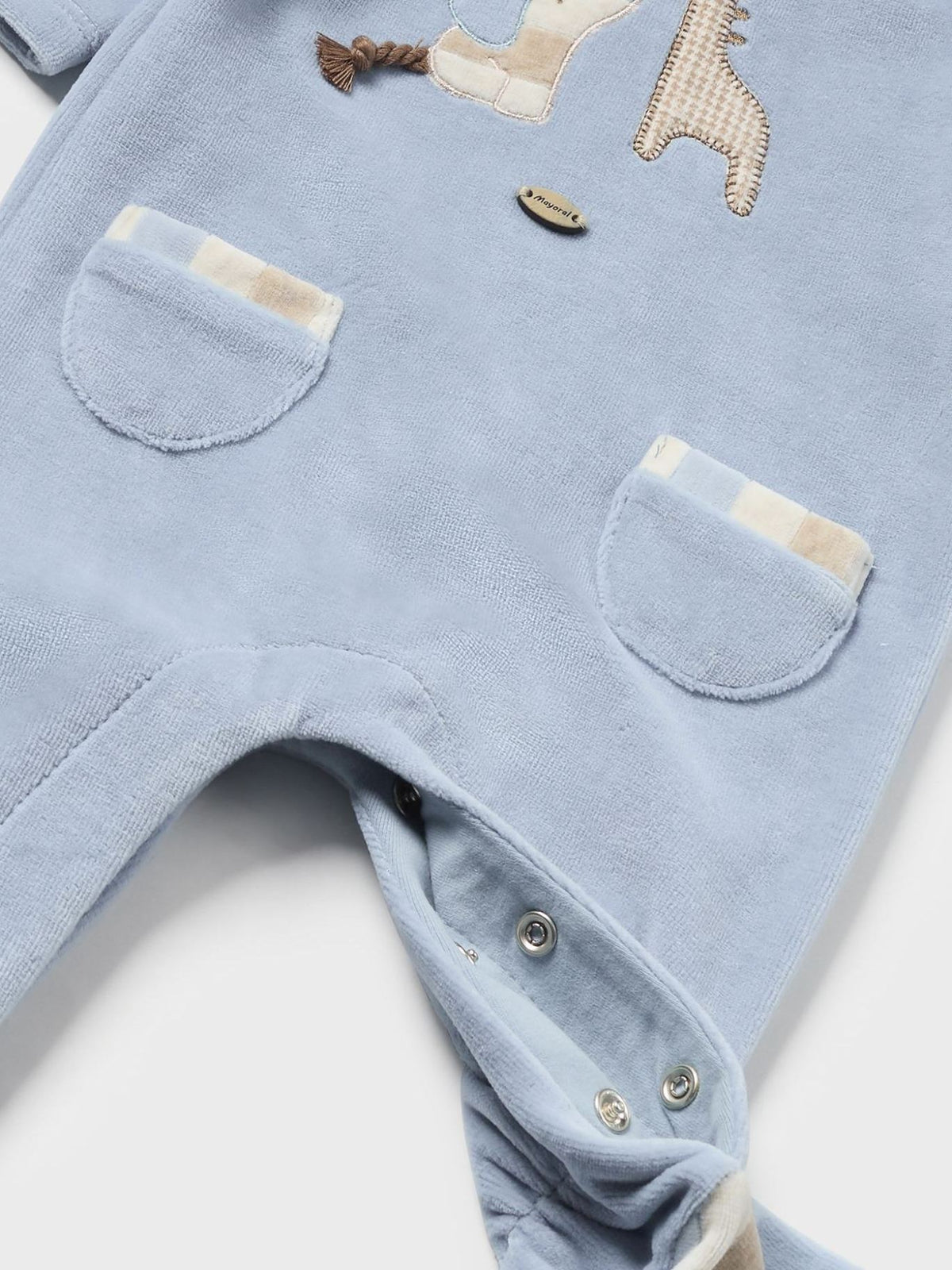 Babygrow tundosado gola Polar (Celeste)  para Bebé Menino - Mayoral