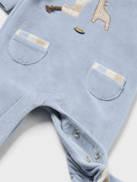 Babygrow tundosado gola Polar (Celeste)  para Bebé Menino - Mayoral