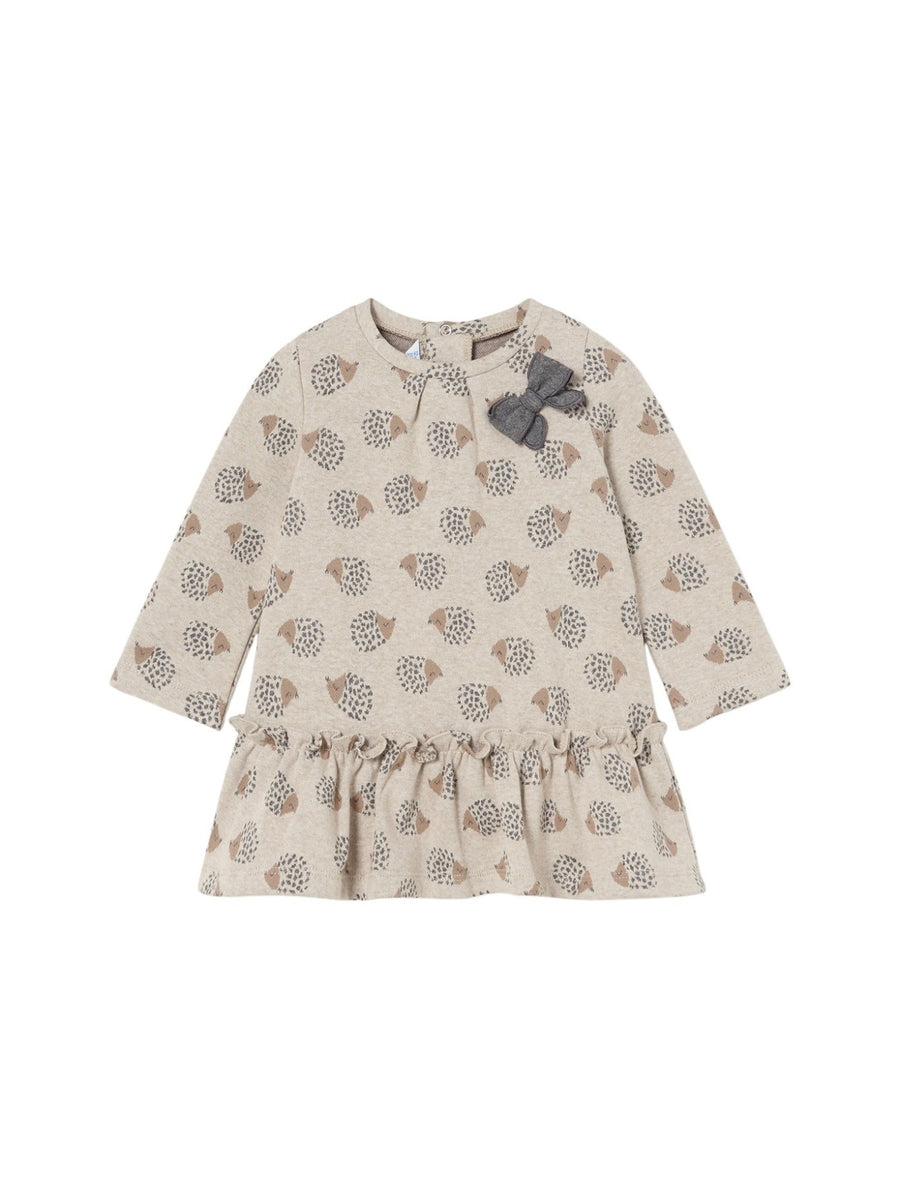 Vestido malha jacquard Bolacha vi (Bege)  para Bebé Menina - Mayoral
