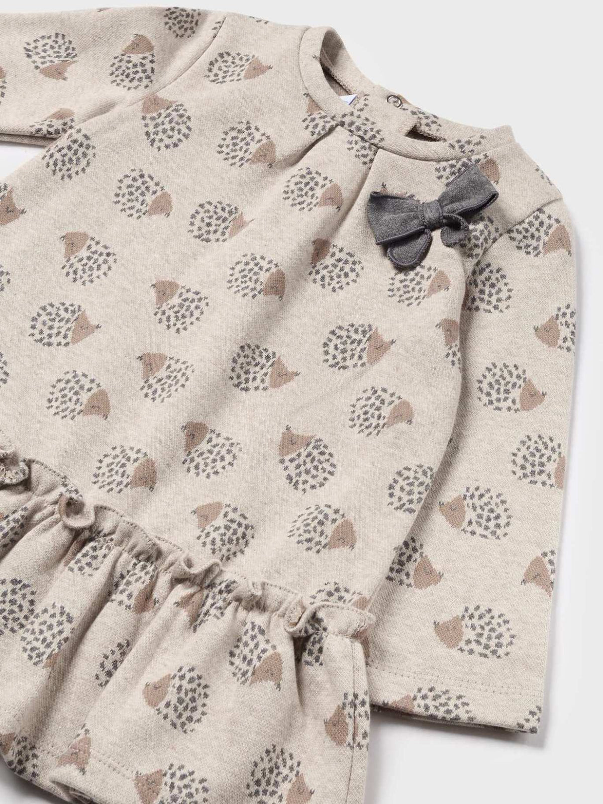 Vestido malha jacquard Bolacha vi (Bege)  para Bebé Menina - Mayoral