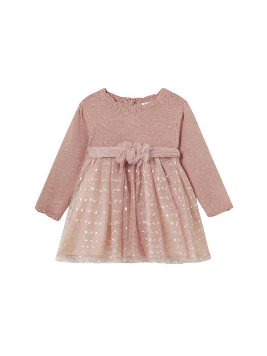 Vestido combinado tricot Maquilhage (Rosa Bébé)  para Bebé Menina - Mayoral