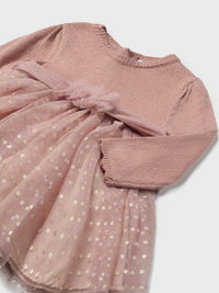 Vestido combinado tricot Maquilhage (Rosa Bébé)  para Bebé Menina - Mayoral