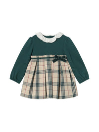 Vestido combinado V.garrafa (Verde Escuro)  para Bebé Menina - Mayoral