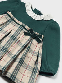 Vestido combinado V.garrafa (Verde Escuro)  para Bebé Menina - Mayoral