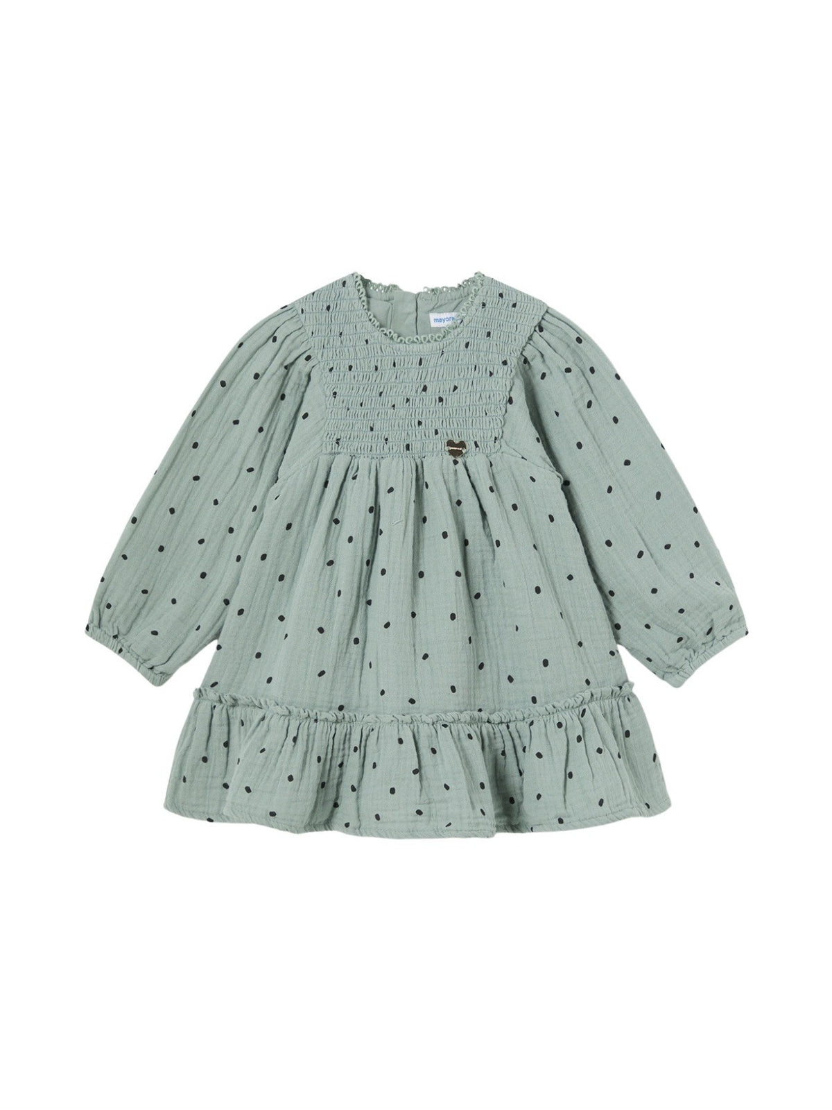 Vestido estampado Esmeralda (Verde Água)  para Bebé Menina - Mayoral