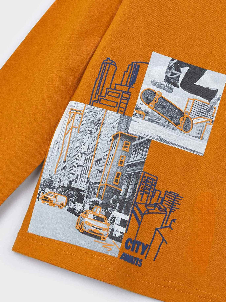 Camisola "city awaits" Carrot (Laranja Outono)  para Menino - Mayoral