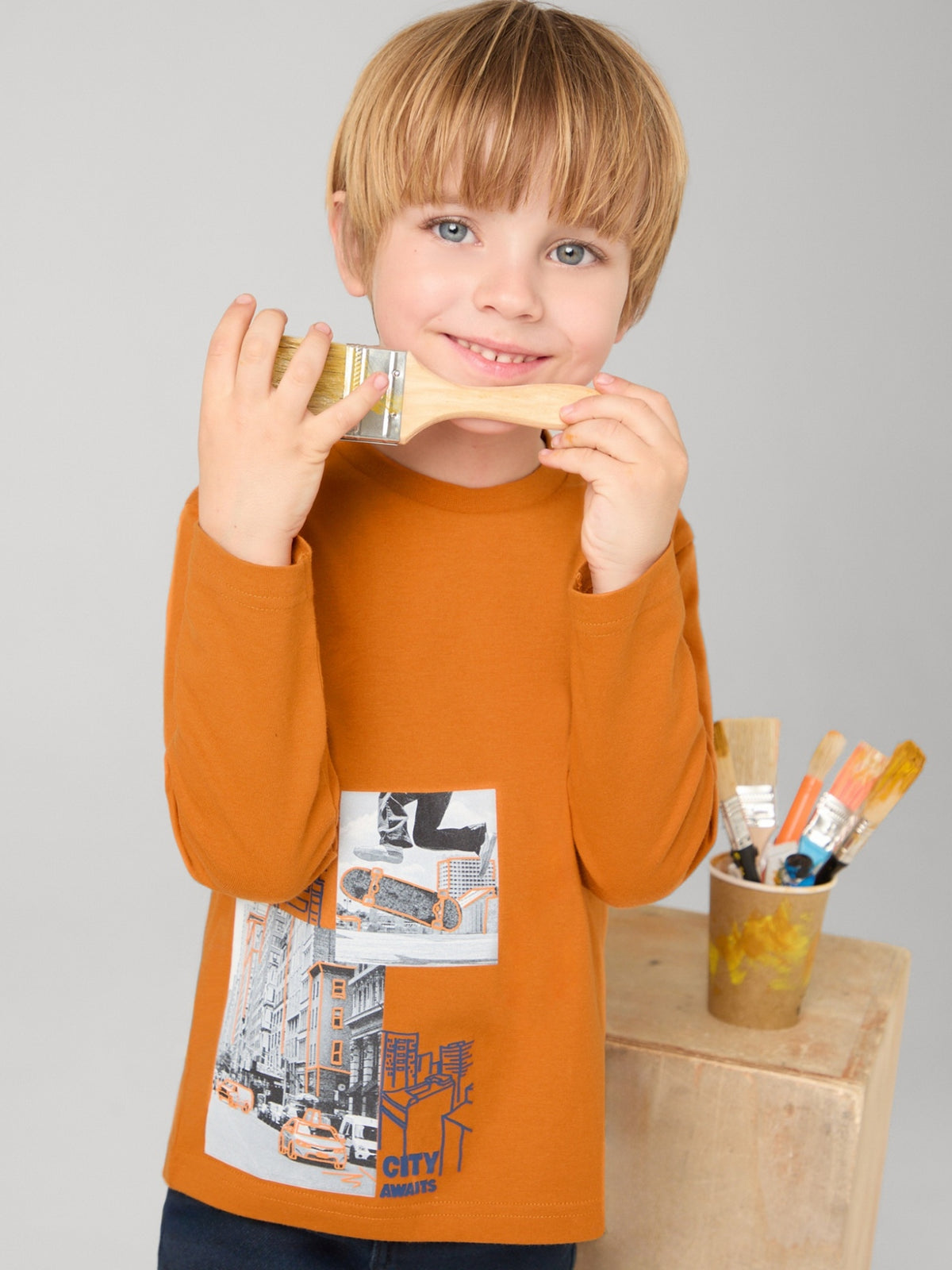 Camisola "city awaits" Carrot (Laranja Outono)  para Menino - Mayoral