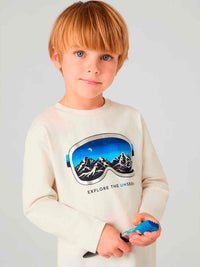 Camisola silver print Neve (Creme / Pérola)  para Menino - Mayoral