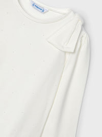 Camisola laço Crú (Creme / Pérola)  para Menina - Mayoral