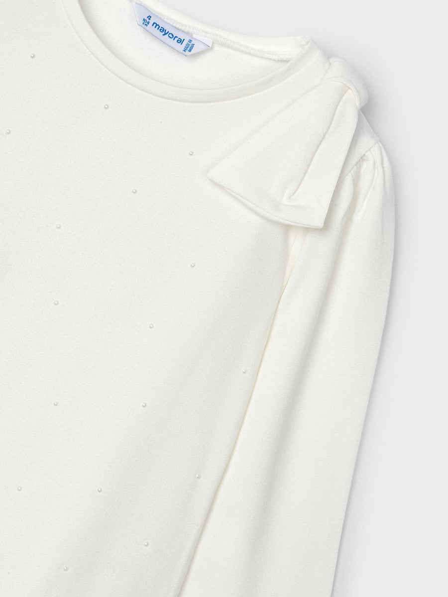 Camisola laço Crú (Creme / Pérola)  para Menina - Mayoral
