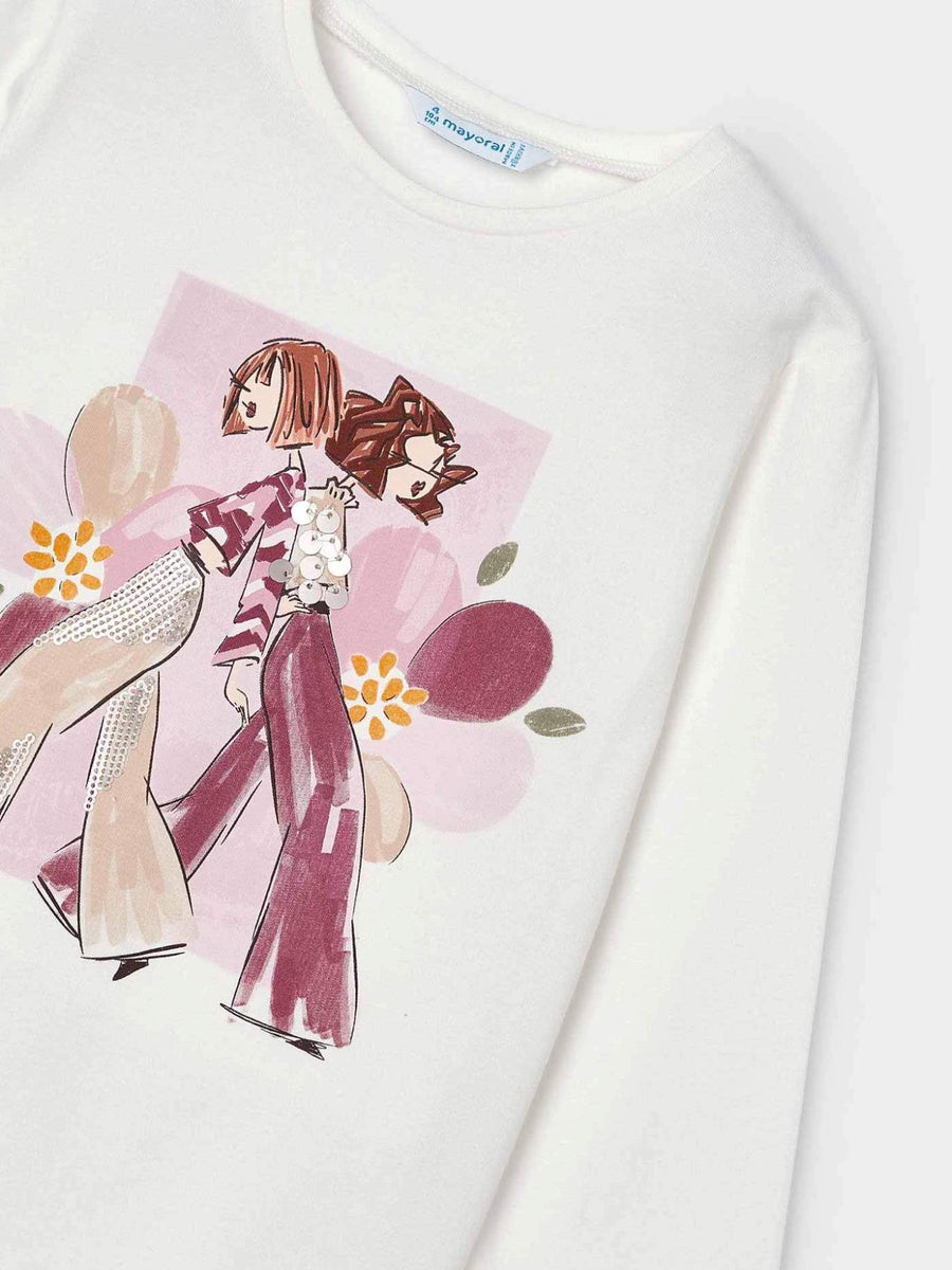 Camisola Crú-rosado (Rosa)  para Menina - Mayoral